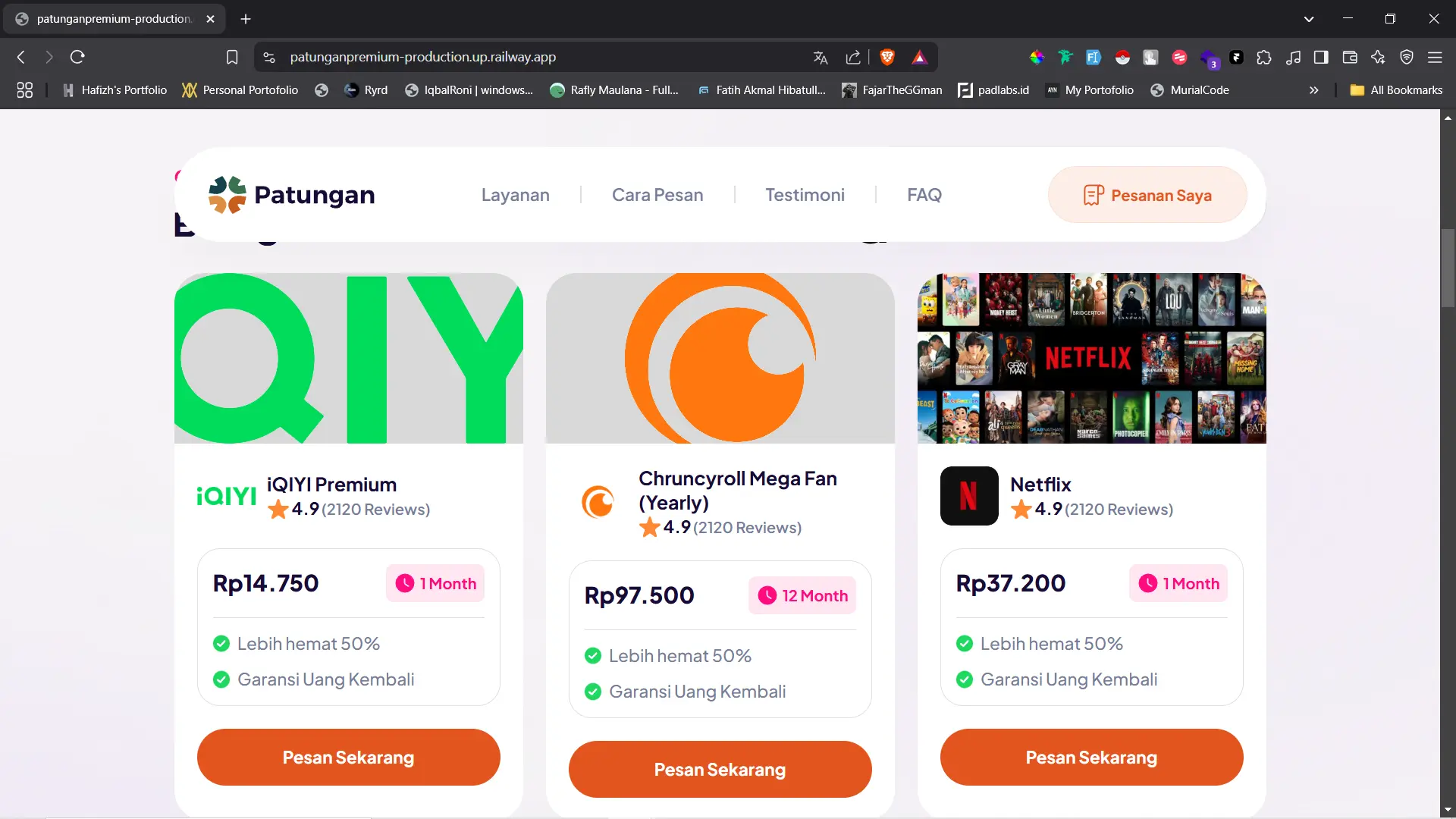 Website Patungan Premium